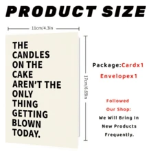 1 Pc Funny Birthday Greeting Card With Blank Interior, Comes With Envelope, Suitable For Friends - Single Piece - View 4