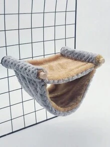 Winter Warm Rat Hammock Double Layer Pet Ferret Hammock Hanging Soft Plush Guinea Pig Bunk Bed For Cage Sleep Chinchilla Squirrel Hamster Mice Birds Small Animals Hideout - Multicolor - View 5