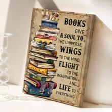 1pc Book Gives Universe Soul Canvas Wall Art - Unframed Decoration For Living Room, Home, Bedroom - Gift For Book Lovers On Mother's Day Or Birthday, Poster - Multicolor - View 10