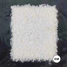 1 pieza Tela de rizos de oveja premium suave de 50 cm x 82 cm, material para el cabello de muñecas de peluche, tela artesanal para ropa DIY