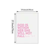 1/3 piezas Imágenes de arte de pared cristiano moderno Impresiones de lienzo con citas bíblicas Póster de citas religiosas de color rosa con estética femenina para decoración de dormitorio, sala de estar o dormitorio universitario Decoración de pared sin marco