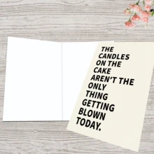 1 Pc Funny Birthday Greeting Card With Blank Interior, Comes With Envelope, Suitable For Friends - Single Piece - View 3
