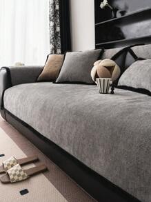 1pc Minimalist Solid Color Chenille Sofa Cover, All Season Universal Anti Slip And Dirt Proof Sofa Protective Cover, Pet-Friendly, Suitable For Bedroom, Office, Living Room, Home Decoration, Fits Various Sofa Types (Armchair, Loveseat, 3-Seater, 4-Seater, Sectional) Couch Cover Sofa Covers Room Decor Living Room Decor - Multicolor - View 7