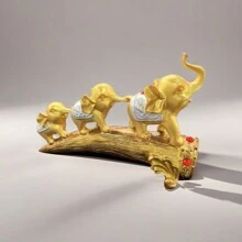 European Style Living Room Cabinet Rack TV Cabinet Elephant Decor Creative Home Entrance Decorations 3pcs Small Elephant Statue Birthday - Triple Elephant - View 7