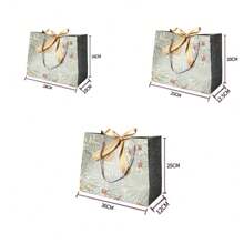 森林百合花束礼品袋派对包装袋礼品手提袋首饰收纳袋纸袋 - 彩色 - 查看 3