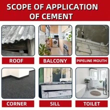 Doeyvose Wasserfeste und rissbeständige Zementausbesserungspaste: geeignet für Wand, Boden und Außen-/Poolrenovierung - kompatibel mit Beton, Fliesen und Rohren - Weiss - Übersicht 11