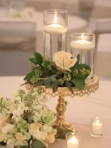1 pièce Photophore en verre transparent, vase cylindrique en verre, pour la décoration de table, les arrangements floraux artistiques et les centres de table de mariage, la décoration intérieure et les dîners aux chandelles romantiques, accessoires de mariage (bougie non incluse)