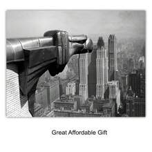 New York City Fotoset - Vintage NYC Skyline Muurkunst Decor Foto's - Poster Fotoafdrukken - Cadeau voor New Yorker, NY, Big Apple, Manhattan, Chrysler Building, Golf, Bouw Fans Ongeraamde Stijl