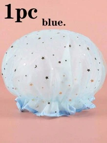 4pcs/1set Reusable Double Layer Shower Cap, Waterproof Hair Care Caps For Treatments, Hairstyling, Cooking Oil Smoke Protection, Assorted Color Bathroom Bathing Caps, Dyeing Caps, Microfiber Towel Hair Turban Caps - Multicolor - View 10