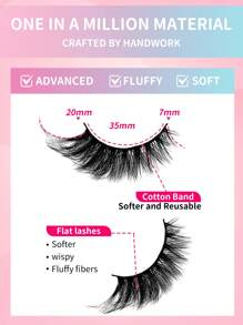 7 Paar/7 Paar*2 natürliche, dicke, flauschige Volumen Falsche Wimpern, dramatische, zerzauste Nerz Wimpern, 8D Volumen lang und verwischt, haltbar, Foxy Augen Lifting Look Verlängerung, volle Wimpernstreifen zum Verlängern und Volumisieren der äußeren Augenwinkel, Wimpernstreifen, Wimpern, Falsche Wimpern