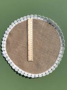 1 件蕾丝边餐垫，圆形桌垫，适用于餐桌 - 彩色 - 查看 4