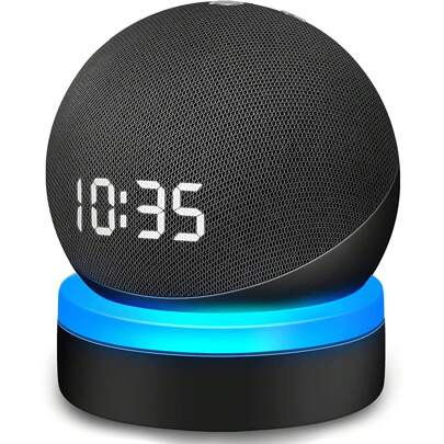 SHIXIONG Soporte de para Alexa Echo Dot 4, Soporte de con guía de luz, Soporte de con gestión de Cable integrada, Accesorios Dot Que Ahorra Espacio para Bocina Inteligentehabitación