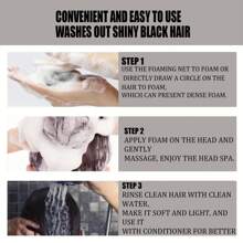 1 pieza Barra de champú negra con He Shou Wu natural, limpieza profunda control de grasa, altamente nutritiva y reparadora, mejora el cabello seco, cubre las canas - Negro - Ver 5