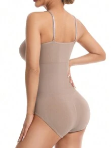 Body para mujer, body moldeador, body moldeador sin mangas para mujer, body sexy sin mangas, body moldeador - Beis - Ver 5