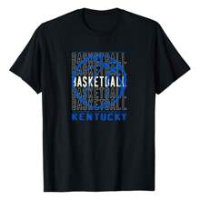 Basketball Kentucky T-Shirt Women's 100% Cotton Casual T-Shirt, Soft And Breathable Fabric, Relaxed Fit Short Sleeve Crew Neck, Perfect For Everyday Wear, Outdoor Activities, Travel, And Layering, Effortlessly Stylish And Comfortable!