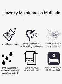 1 Cặp bông tai mặt dây chuyền kim loại hình học màu đen phóng đại kim cương thời trang & đa năng dành cho phụ nữ, phù hợp để đeo hàng ngày và những dịp trang trọng - màu đen - Xem 4