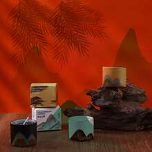 Nuevo candelabro de estilo chino con fragancia, cerámica pintada con esmalte al estilo vintage chino, belleza clásica, ambientador, vela de cera de soja con aroma, adecuada para la sala de estar, dormitorio, cocina, baño, comedor, etc. - Multicolor - Ver 1