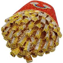 French Fries Chips Rhinestone Clutch Women Crystal Handbag Sparkly Evening Bag Purses