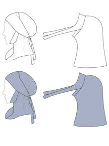 1件装女士纯色拉法帽头巾，带抽绳，弹性透气，舒适百搭，适合日常生活、运动、瑜伽、健身和日常穿搭。 - 黑色 - 查看 6