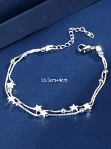 1pc Dual Layer Star Beaded Minimalist Chic Casual Bracelet