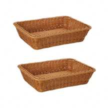 1 giỏ đựng bánh mì và trái cây, giỏ đựng đồ gia dụng bằng mây đan giả có nắp và nắp đậy thực phẩm bằng acrylic, thích hợp cho phòng khách, bàn ăn, giỏ đựng đồ ăn nhẹ chống côn trùng - Quà tặng Giáng sinh nhiều màu sắc nhạt và nâu đậm - Nhiều màu - Xem 16