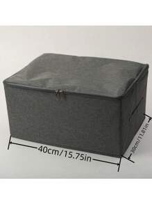 1 pieza de caja de almacenamiento de tela suave con cubierta catiónica de gran capacidad para guardar edredones, ropa fuera de temporada, ropa de cama, etc. Apta para el dormitorio, organizador, almacenamiento en el hogar, camiseta blanca para mujer, pantalones negros para mujer, ropa de invierno para señoras, vestido.