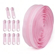 Zíper de 177.16-Polegadas com 10 cursores, Zíper Colorido de Nylon 5#, 20 Opções de Cores, Cursores Correspondentes, Adequado para Roupas, Agasalhos, Bagagem, Bolsas, Artesanato DIY e Mais