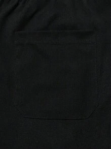 男士休闲自由女神像图案短裤