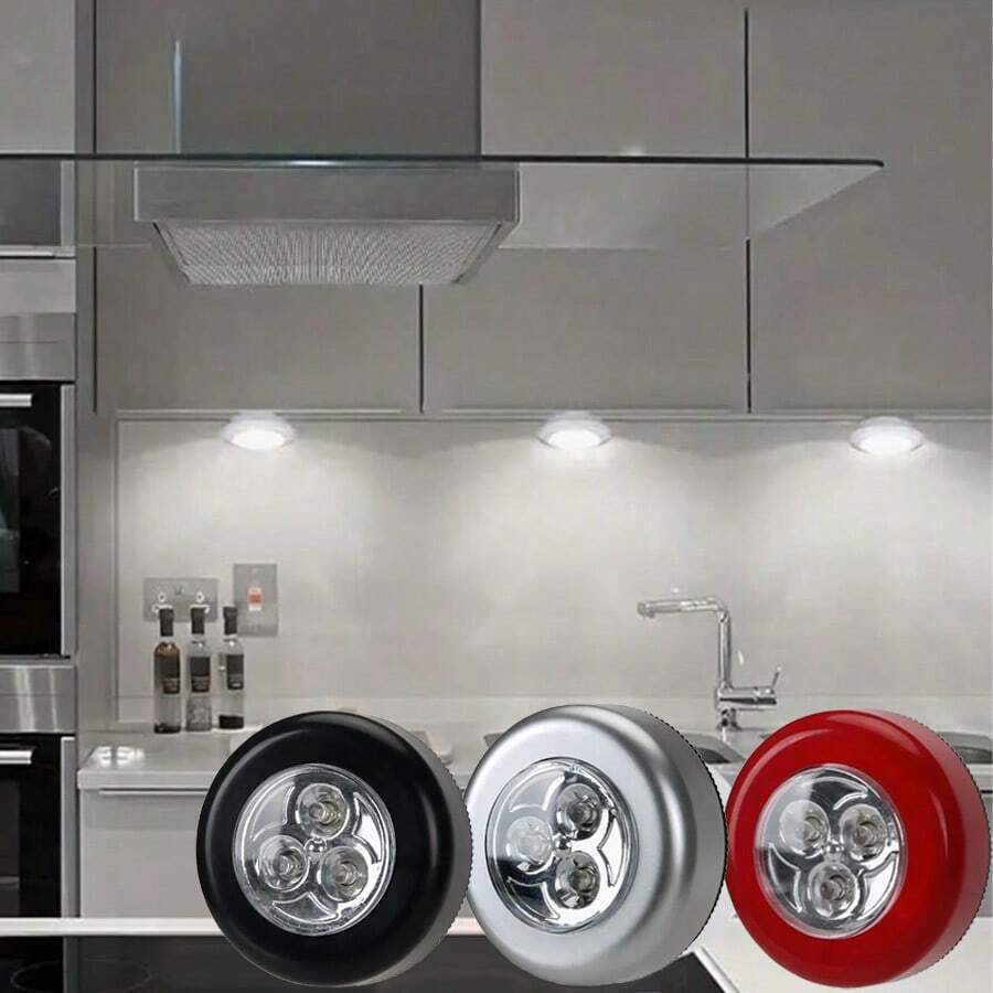 (1pack) Motion Sensor Light 3 Led Battery-Powered LED Night Light Wall Closet Lights For Stairs Fully Meet Your Lighting Needs In Different Applications Like Bedroom Bathroom Kitchen Corridor Hallway Stairway Basement - Multicolor - View 1