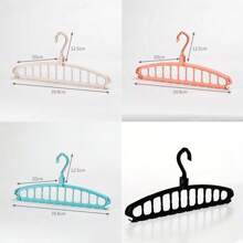 11-Hole Clothes Hanger Multi-Functional Dormitory Home-Use Clothes Hanger Closet Clothes Support Spiral Plastic Drying Hanger - Multicolor - View 15