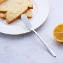 1pc Stainless Steel Butter Divider, Multifunctional Cutter Spatula, Cheese Slicer, Bread Jam Butter Knife, Cream Piping Knife, Suitable For Bread, Jam, Cheese, Cake, Butter, Home Kitchen Utensils