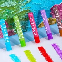 12/24/36/48 Colors Vibrant Oil Paint Sticks Set - Luxurious Colors, Smooth Blending, Ideal For Art And Sketching, Perfect Gift For Students And Teens Creative Expression, Great For Painting And Sketching - Suitable For Beginners, Students And Teachers