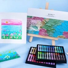 12/24/36/48 Colors Vibrant Oil Paint Sticks Set - Luxurious Colors, Smooth Blending, Ideal For Art And Sketching, Perfect Gift For Students And Teens Creative Expression, Great For Painting And Sketching - Suitable For Beginners, Students And Teachers