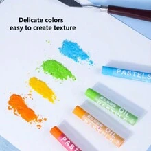 12/24/36/48 Colors Vibrant Oil Paint Sticks Set - Luxurious Colors, Smooth Blending, Ideal For Art And Sketching, Perfect Gift For Students And Teens Creative Expression, Great For Painting And Sketching - Suitable For Beginners, Students And Teachers