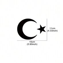 Turkish Flag Moon And Stars Car Sticker Scratch Resistant Vinyl Decals Truck Body Bumper Rear Window Auto Decoration Accessories - 15x11cm/5.91x4.33inch - View 7