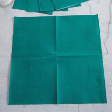 24 Pcs Dark Green Disposable Dinner Plates & Napkins, Party Supplies Suitable For Birthday, Wedding, Party, Family Picnic - Multicolor - View 6