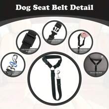 1pc Dog Seat Belt For Vehicle Secure, Pet Car Tether Safety Leash For Dogs In Vehicles, Dog Seatbelt Tether, Dog Seat Belt Buckle, Dog Car Seat Belt Christmas Gift