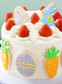 5pcs Easter Stainless Steel Cookie Cutter Set, Kitchen Baking Molds Egg, Chick, Rabbit, Rabbit Head, Carrot Easter Shapes Baking Tools - Silver - View 5