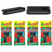LITTLE TREES Car Air Freshener. Vent Wrap Provides Long-Lasting Scent, Slip On Vent Blade. Strawberry, 16 Air Fresheners, 4 Count (Pack Of 4) - Multicolor - View 2