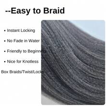 1/3/6 Packungen Schwarze Flechthaarsträhnen aus vorgespanntem knotenlosem Kanekalon für Boxzöpfe, langgestreckte, gerade synthetische Flechthaarverlängerung für knotenlose Zöpfe