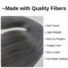 1/3/6 Packungen Schwarze Flechthaarsträhnen aus vorgespanntem knotenlosem Kanekalon für Boxzöpfe, langgestreckte, gerade synthetische Flechthaarverlängerung für knotenlose Zöpfe