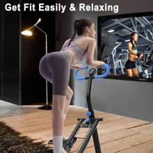 Stair Stepper For Home-Upgrade Vertical Climber Workout Machine For Full-Body Exercise Climber Fitness Equipment With Stable Frame Adjustable Handlebar-Pink - 黑色 - 查看 3