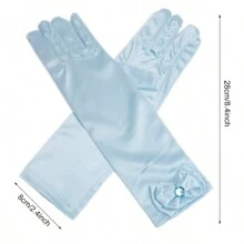 1 Pair Women Butterfly Decorated Gloves, Party Costume Gloves, Casual Polyester Fiber (Polyester) - A - View 10