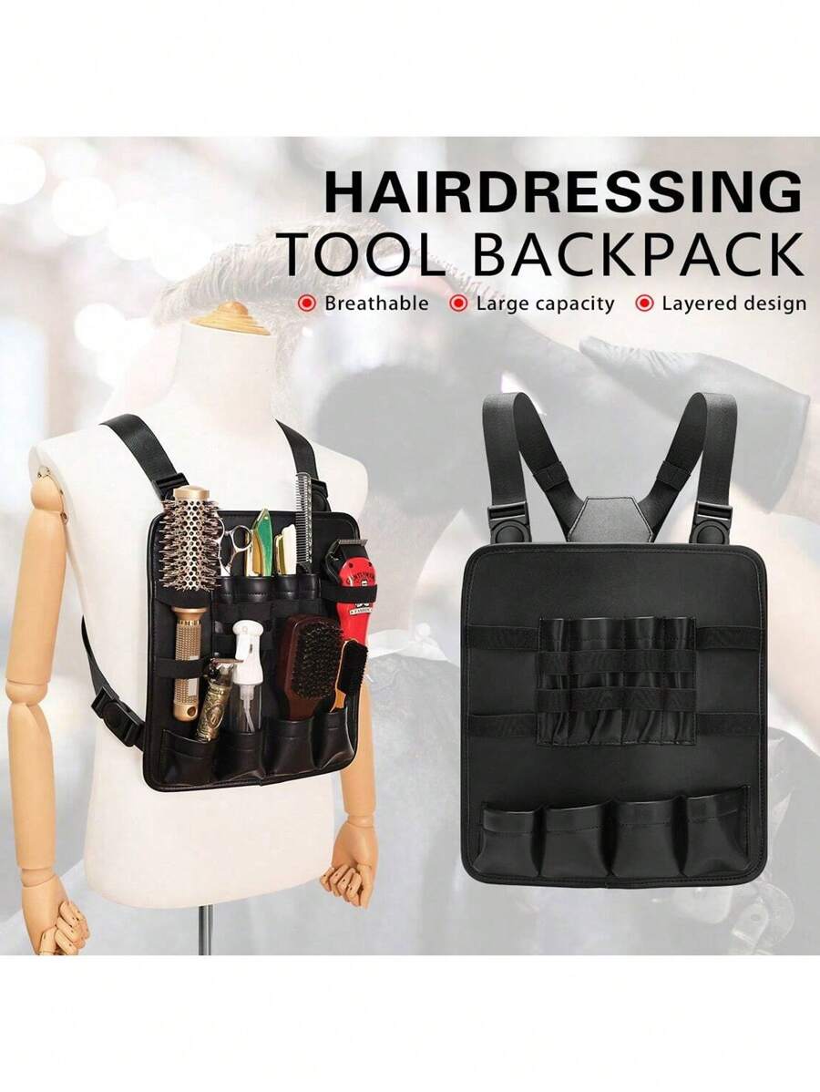 Professional Leather Hair Cutting Scissors Tools Storage Holder Functional Barber Chest Rigs Bag For Hairdresser Pet Groomer