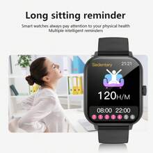 1pc Unisex Silicone Sports Smart Watch, Calling, Step Counting, Calorie, Distance Tracking, Multi-Sport Modes, Alarm, Call & Message Reminder, 2.01" Full-Touch HD Display, Compatible With Android & IOS