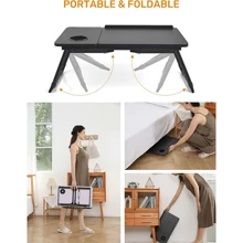 Lap Desk Bed Tray Table, Adjustable Laptop Stand, Portable Laptop Desk, Bed Tray For Bed/Reading/Writing, Bed Tray For Eating And Drinking And Laptop