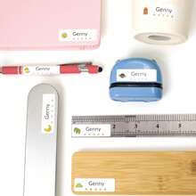 100/200/500入組個人化姓名標籤，小型自訂名字透明貼紙-防水姓名標籤，定制文具貼紙，幼兒園用品，個性化標籤 - 透明 - 查看 4