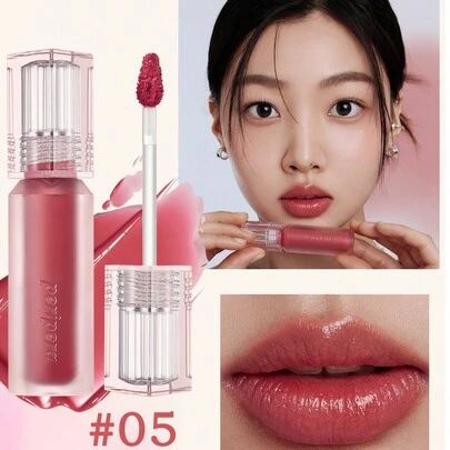 Peripera K-Beauty Water Bare Tint、镜面水润唇彩、玻璃唇彩、丰唇、自然保湿、轻盈、亮泽持久、舒适、不粘腻、适合面膜、无白膜、K-Beauty、韩国彩妆