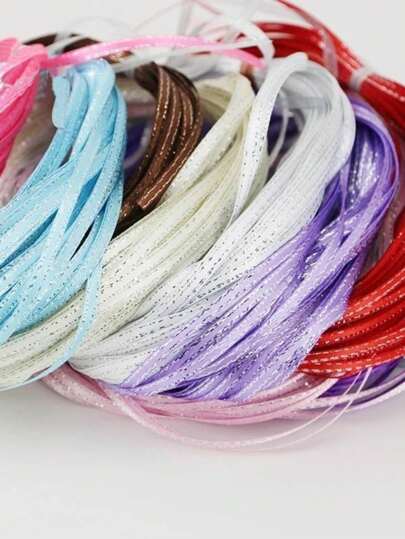 40米/卷，0.3厘米银边缎带，适用于礼品包装、蛋糕烘焙包装、鲜花礼品包装、婚礼装饰、手工DIY、头饰、胸针、服装配饰等。