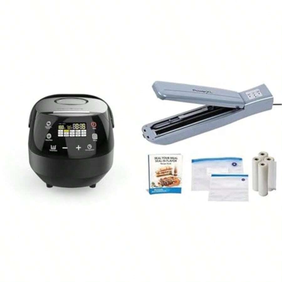 14-In-1 Multi Cooker Stew Roast Slow Cooker Steam Bake Bread Maker Rice Cooker Soup Maker Cooks 5 Portions Charcoal - 木炭 - 5 公升 - 溫暖設置 - 查看 1